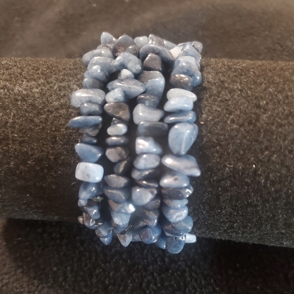 DENIM LOOK BEADED BRACELETS (4-piece) - Picture 4 of 5